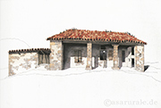 case rurali Italia, Emilia-Romagna - Ca' dei Brunetti; capanna con loggia