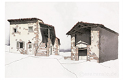 case rurali Italia, Toscana Emilia-Romagna, Il Poggio, casa con loggia e capanna