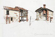 case rurali Italia, Emilia-Romagna, Verzuno - mulino fienile forno