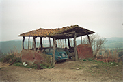 Toskana - Bauernhäuser Landhaus,  Landgut Paralesi - Montefoscoli, Gebälk Schuppen