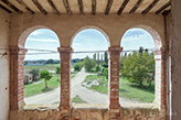 Landgüter Italien, Toskana Landhaus - Val di Chiana Bauernhaus, Loggia Podere Esse Sesso