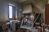 altes Landhaus Bauernhaus Toskana bei Castelfiorentino, Küche mit Kamin