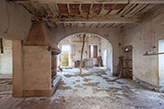 Bauernhaus LandhausToskana - Küche und Kamin, Landgut Fattoria dell'Abbadia Val di Chiana bei Montepulciano