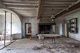 Bauernhaus mit Küche - Toskana, altes Landhaus im Val d'Elsa, Küche mit Holzbalkendecke