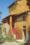 Landgut Bauernhof Pietraia - Toskana Libbiano, Außentreppe Landhaus Italien