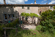 Haus in Toskana zum Verkauf, Landhaus Maremma kleine Terrasse mit Pergola